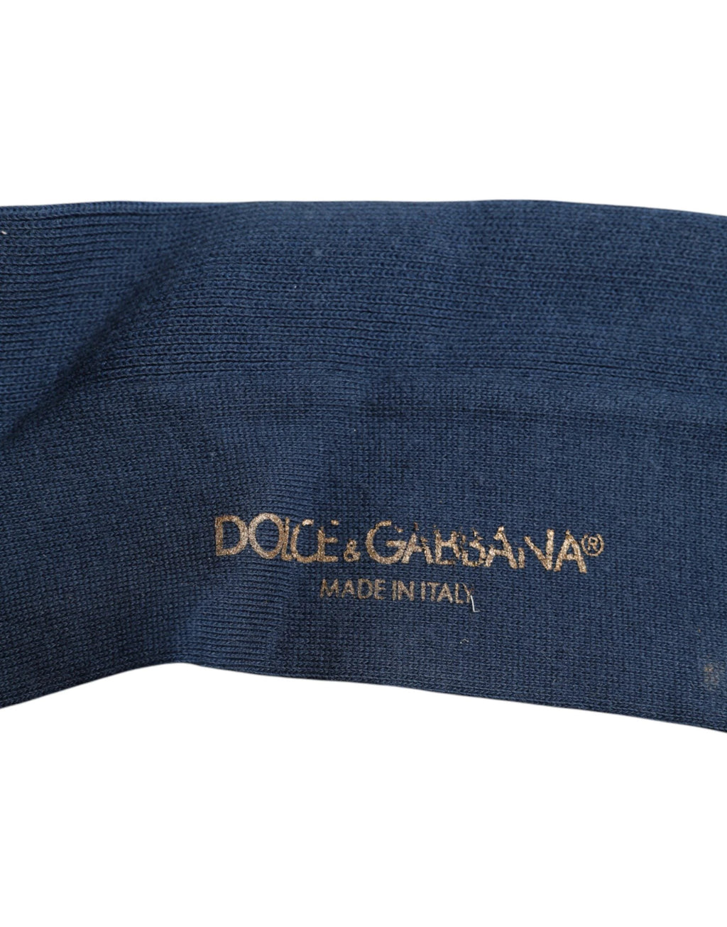 Dolce & Gabbana Blue Cotton DG Logo Over The Calf Socks by Dolce & Gabbana