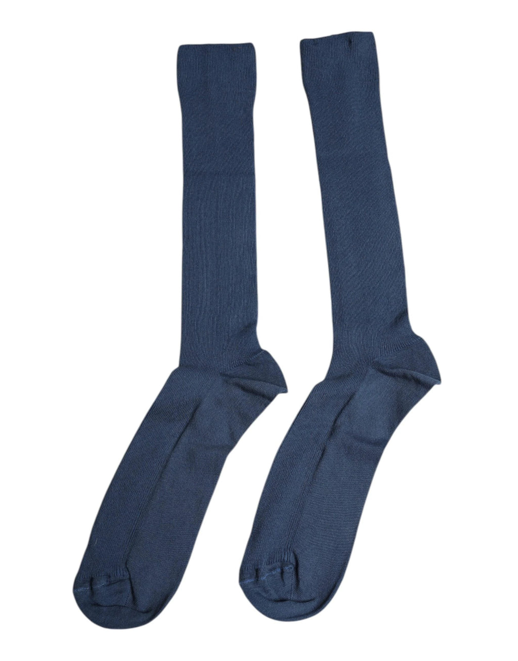 Dolce & Gabbana Blue Cotton DG Logo Over The Calf Socks by Dolce & Gabbana