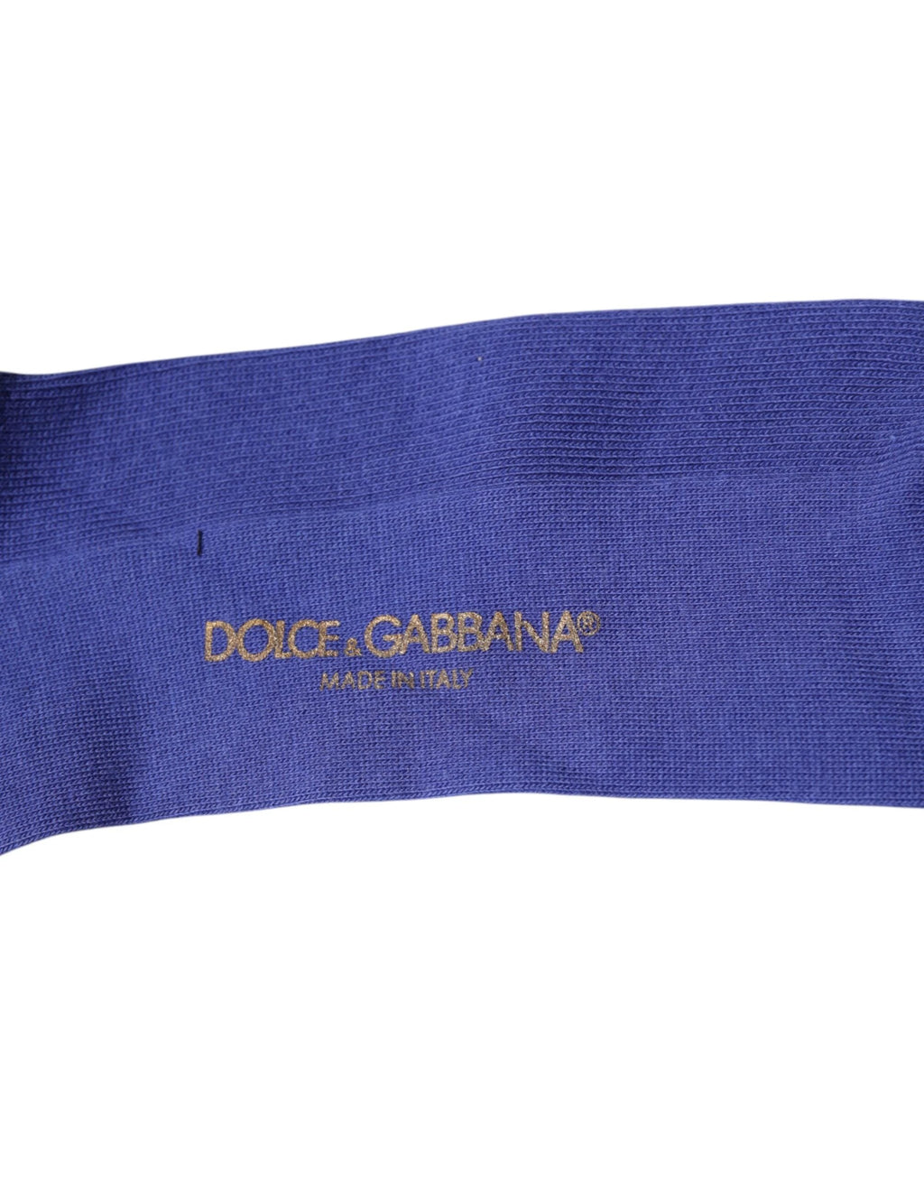Dolce & Gabbana Purple Cotton Logo Over The Calf Socks by Dolce & Gabbana
