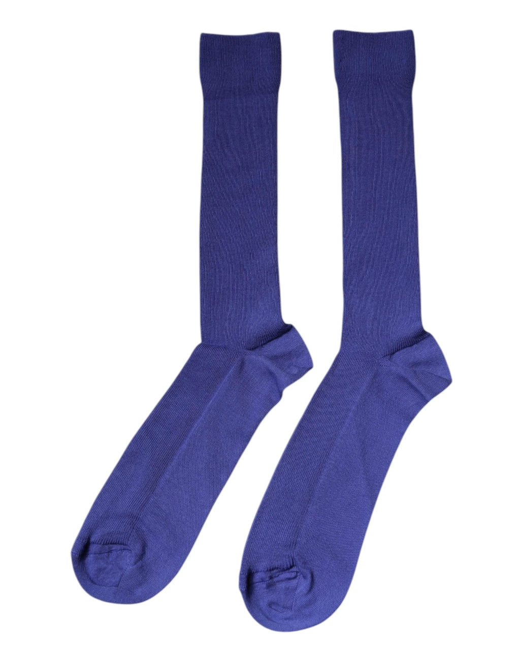 Dolce & Gabbana Purple Cotton Logo Over The Calf Socks by Dolce & Gabbana