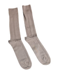 Dolce & Gabbana Brown Cotton Stretch Logo Over Calf Socks by Dolce & Gabbana