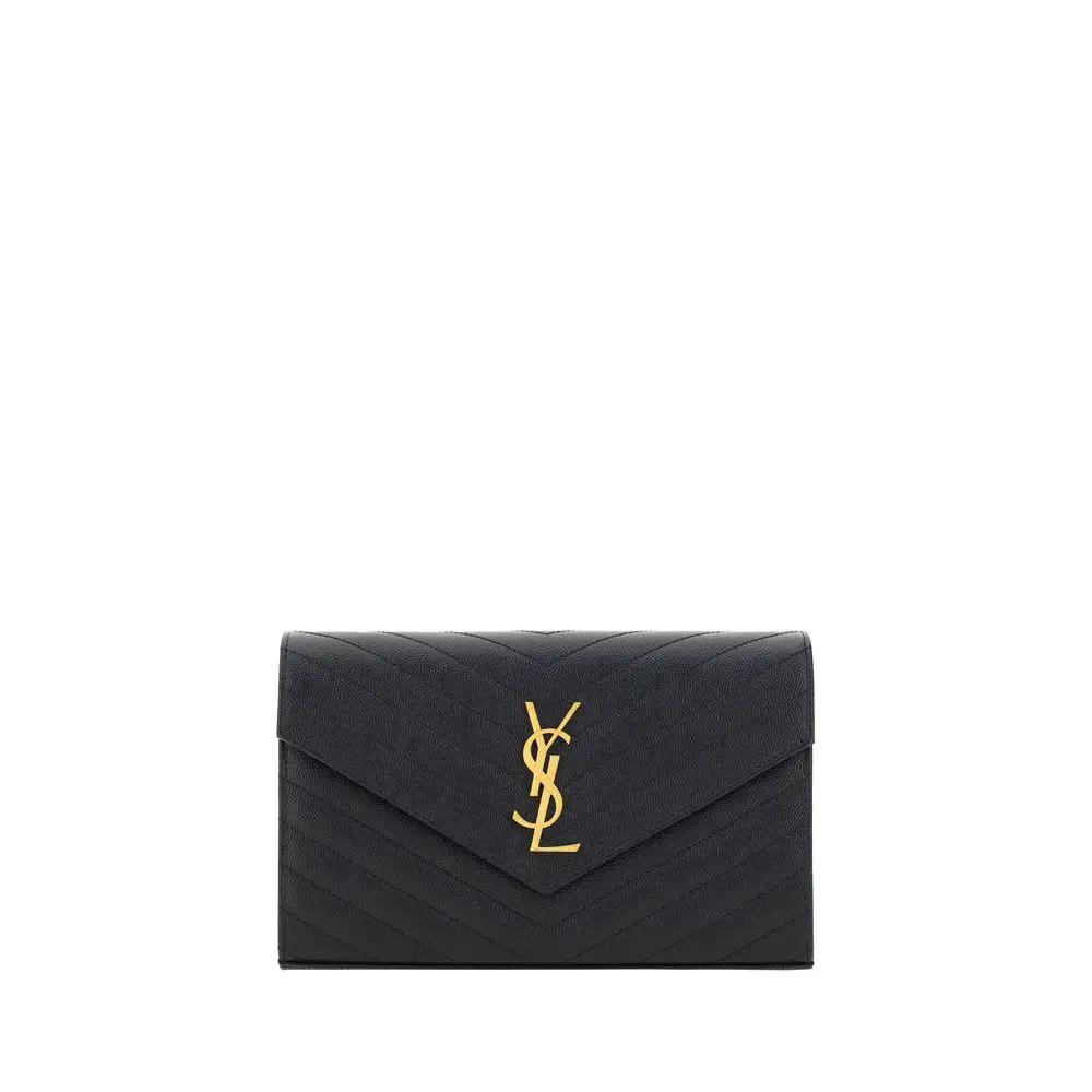 Sac bandoulière Saint Laurent Bos Taurus en cuir de veau noir