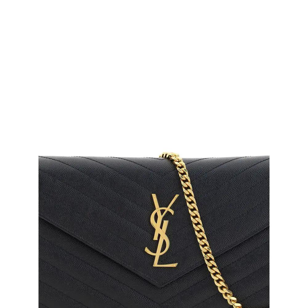 Sac bandoulière Saint Laurent Bos Taurus en cuir de veau noir