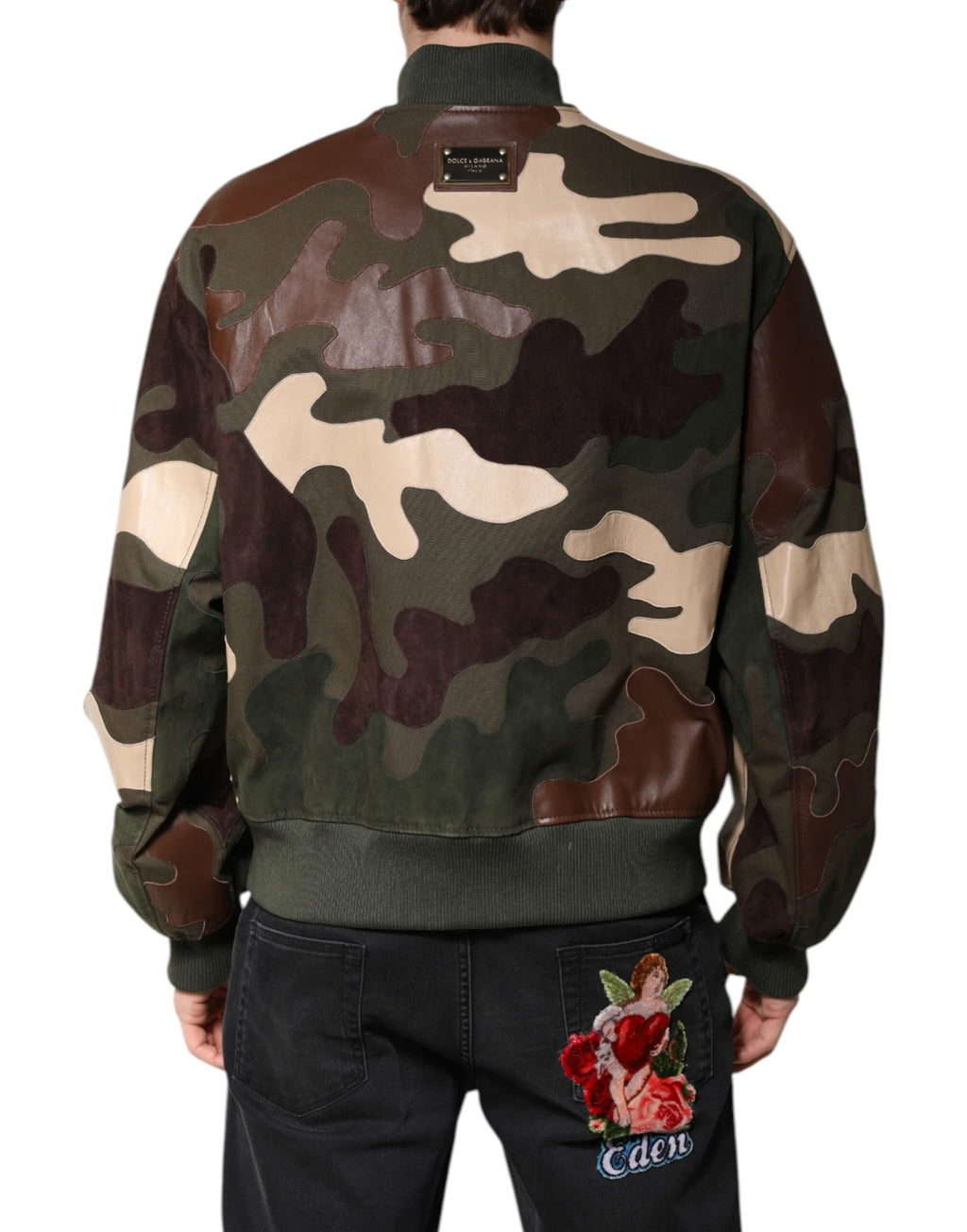 Dolce & Gabbana Multicolor Cotton Bomber Full Zip Jacket by Dolce & Gabbana