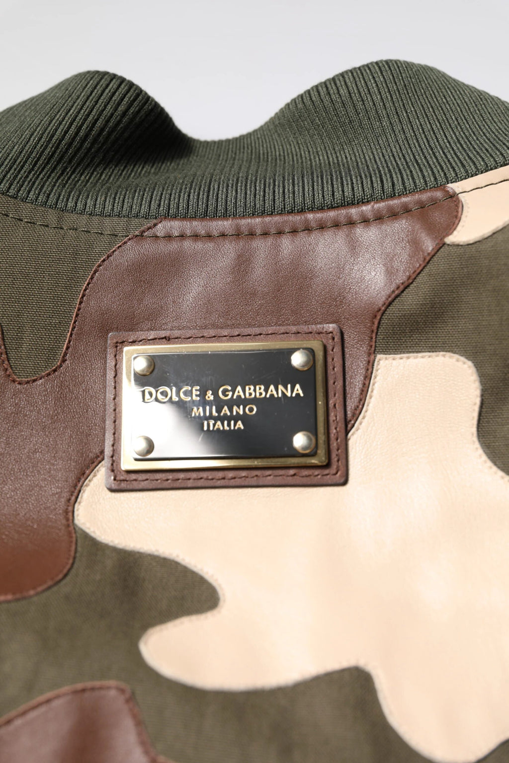 Dolce & Gabbana Multicolor Cotton Bomber Full Zip Jacket by Dolce & Gabbana