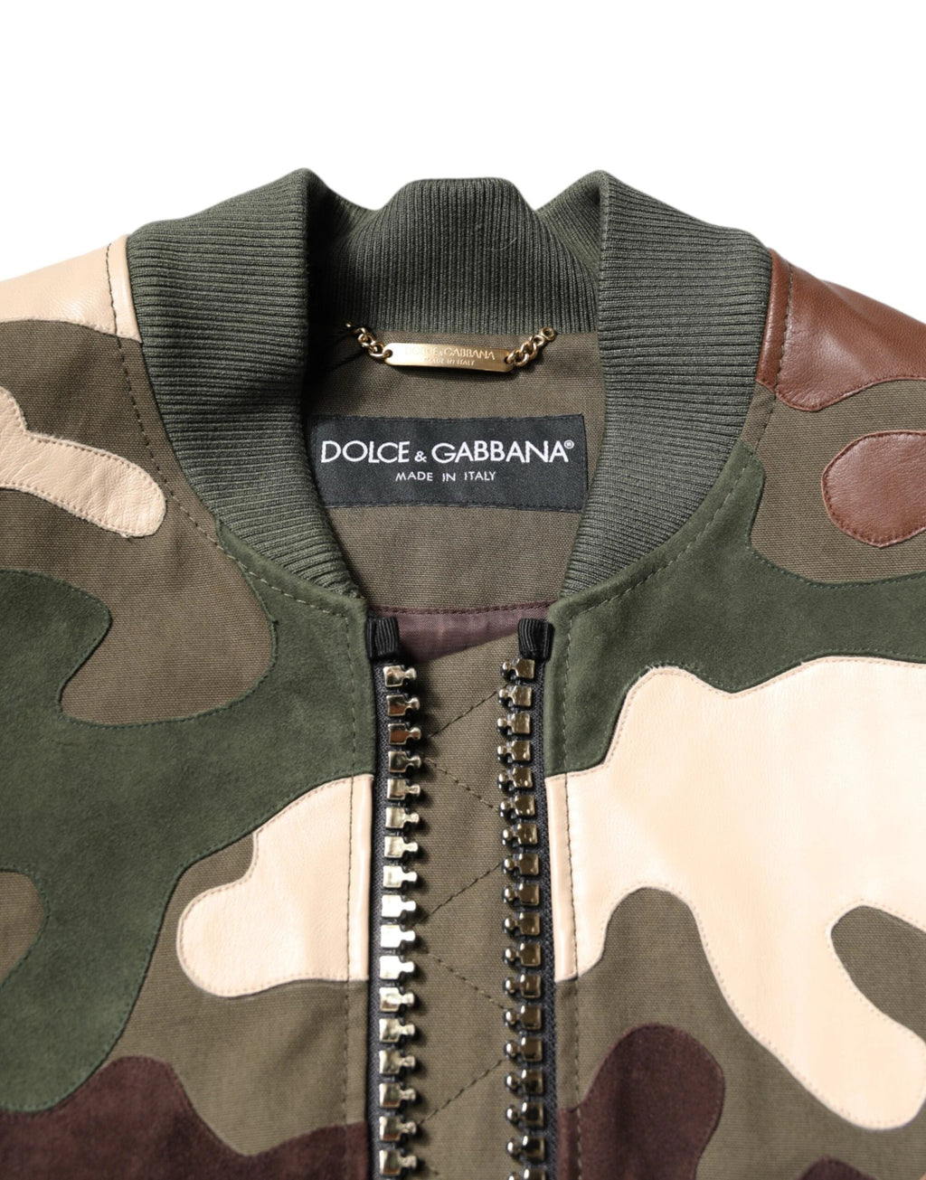 Dolce & Gabbana Multicolor Cotton Bomber Full Zip Jacket by Dolce & Gabbana