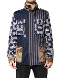 Dolce & Gabbana Multicolor Cotton Logo Patchwork Coat Jacket by Dolce & Gabbana