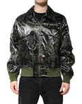 Dolce & Gabbana Green DG Logo Print Bomber Full Zip Jacket by Dolce & Gabbana