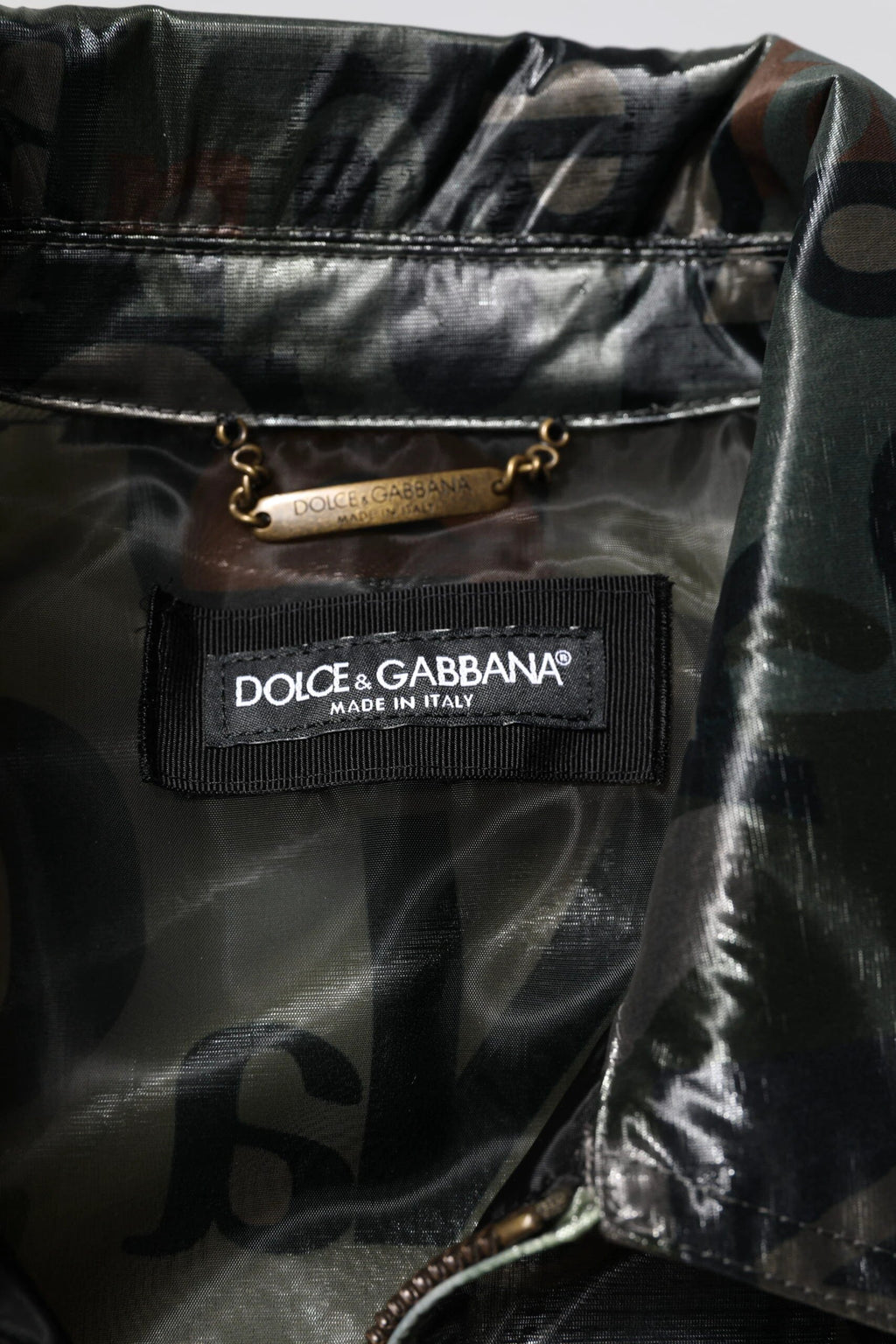 Dolce & Gabbana Green DG Logo Print Bomber Full Zip Jacket by Dolce & Gabbana