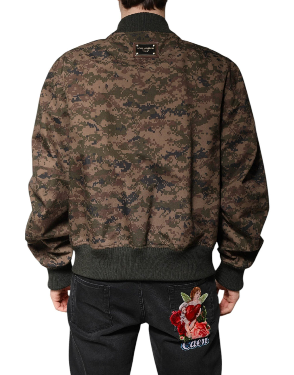 Dolce & Gabbana Brown Camouflage Bomber Full Zip Jacket by Dolce & Gabbana