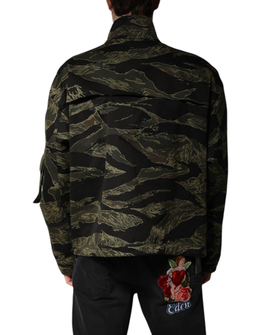 Dolce & Gabbana Multicolor Camouflage Cotton Bomber Jacket by Dolce & Gabbana