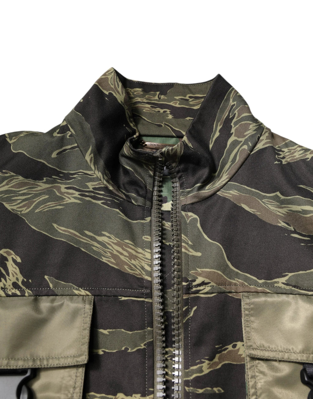 Dolce & Gabbana Multicolor Camouflage Cotton Bomber Jacket by Dolce & Gabbana
