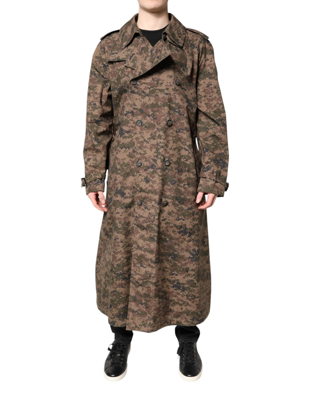 Dolce & Gabbana Multicolor Camouflage Double Breasted Coat Jacket by Dolce & Gabbana