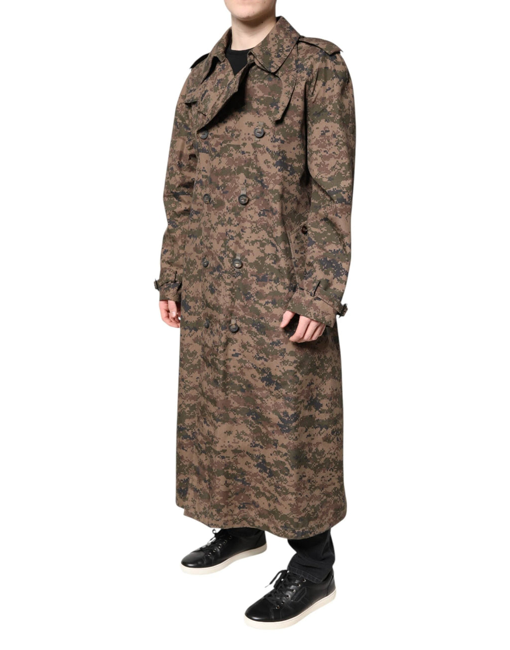 Dolce & Gabbana Multicolor Camouflage Double Breasted Coat Jacket by Dolce & Gabbana