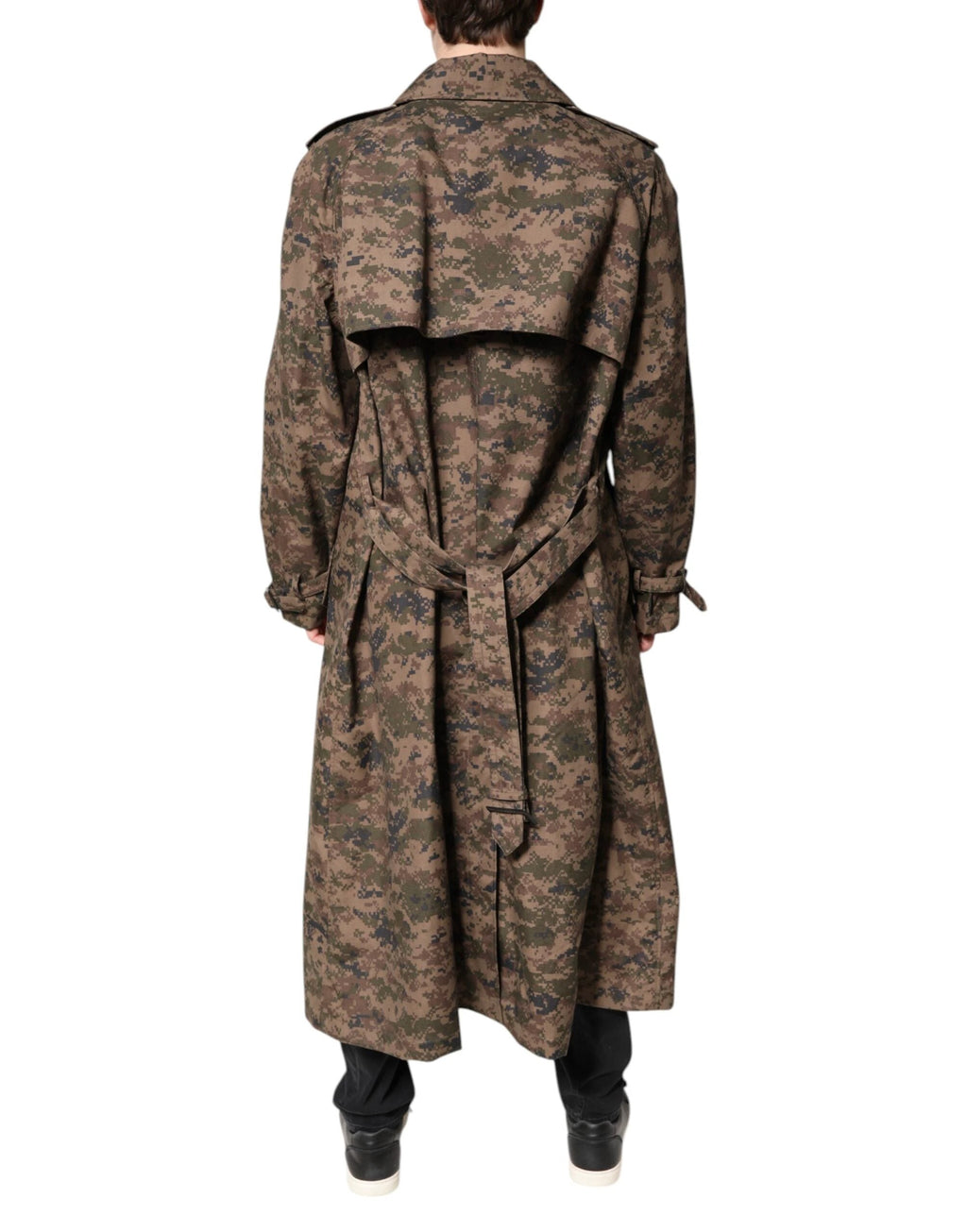 Dolce & Gabbana Multicolor Camouflage Double Breasted Coat Jacket by Dolce & Gabbana