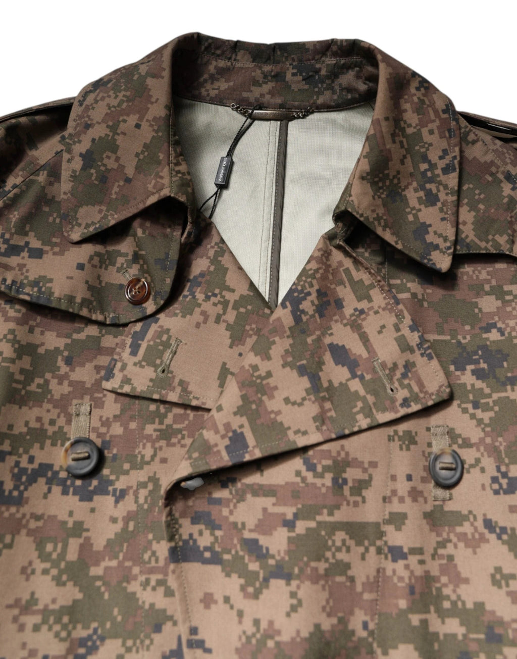 Dolce & Gabbana Multicolor Camouflage Double Breasted Coat Jacket by Dolce & Gabbana