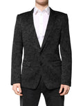 Dolce & Gabbana Black MARTINI Brocade Single Breasted Blazer by Dolce & Gabbana