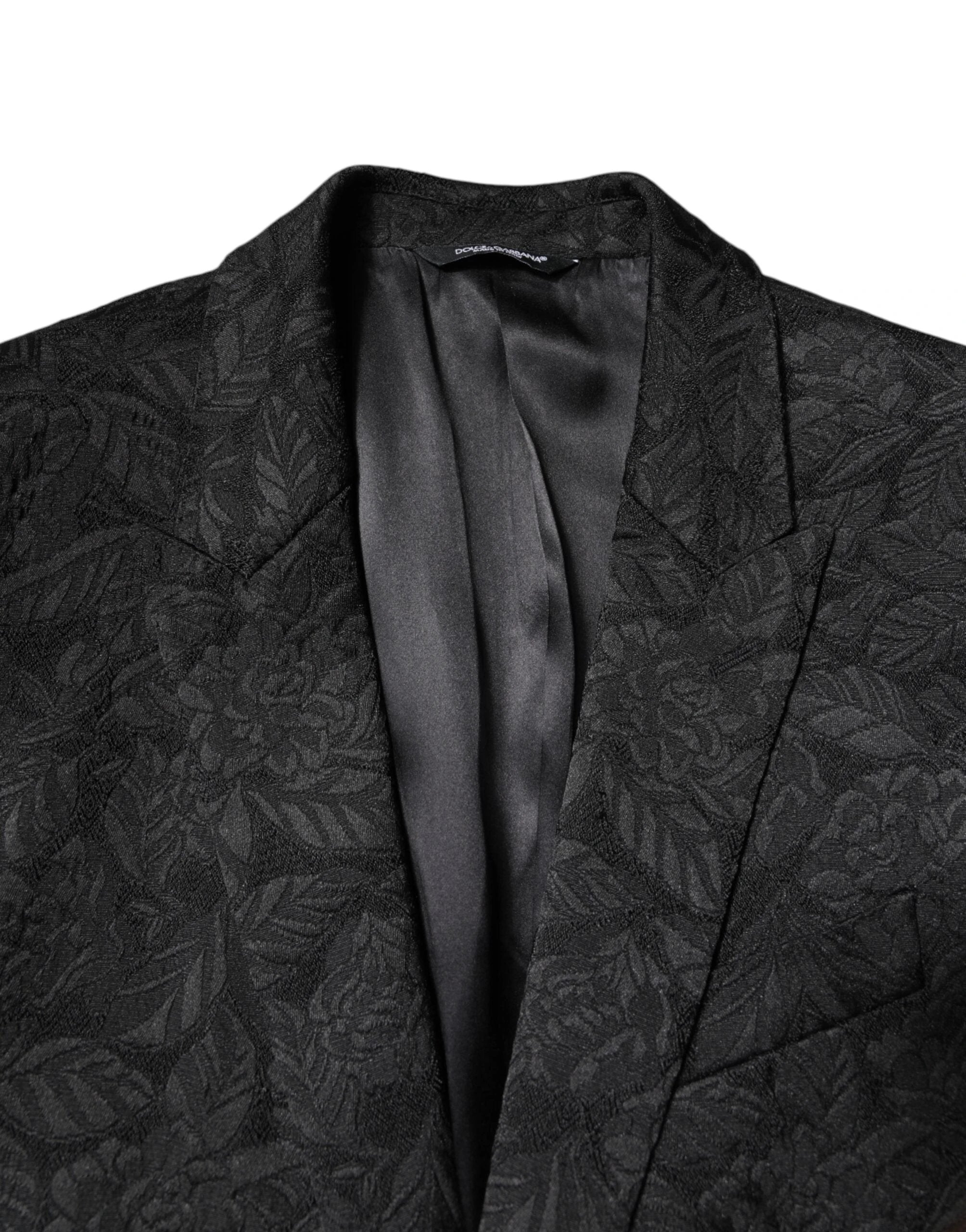 Dolce & Gabbana Black MARTINI Brocade Single Breasted Blazer by Dolce & Gabbana