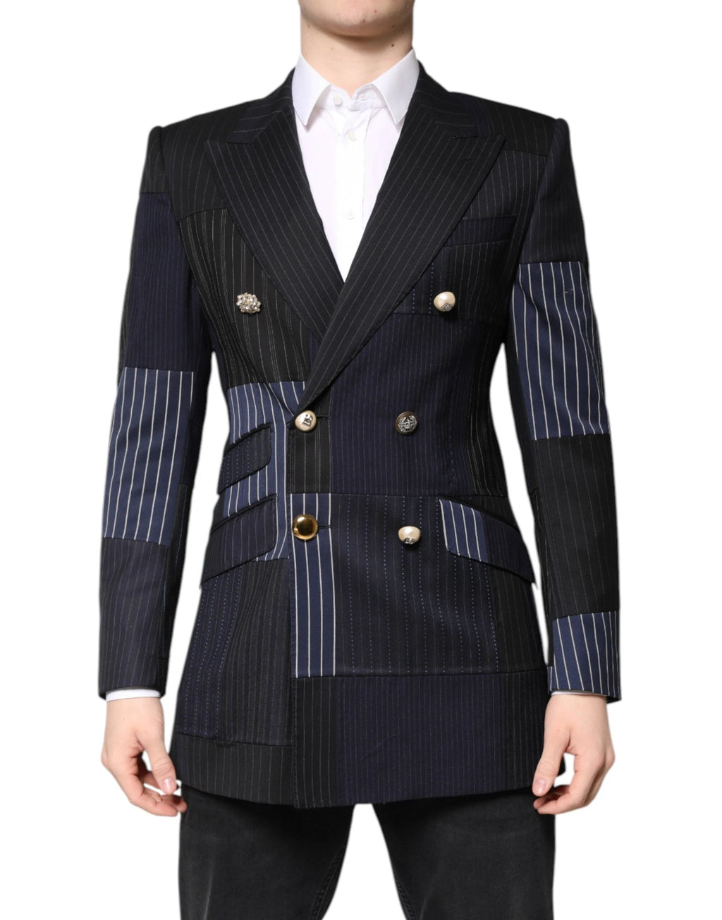 Dolce & Gabbana Multicolor Patchwork Jacket Coat Suit Blazer by Dolce & Gabbana