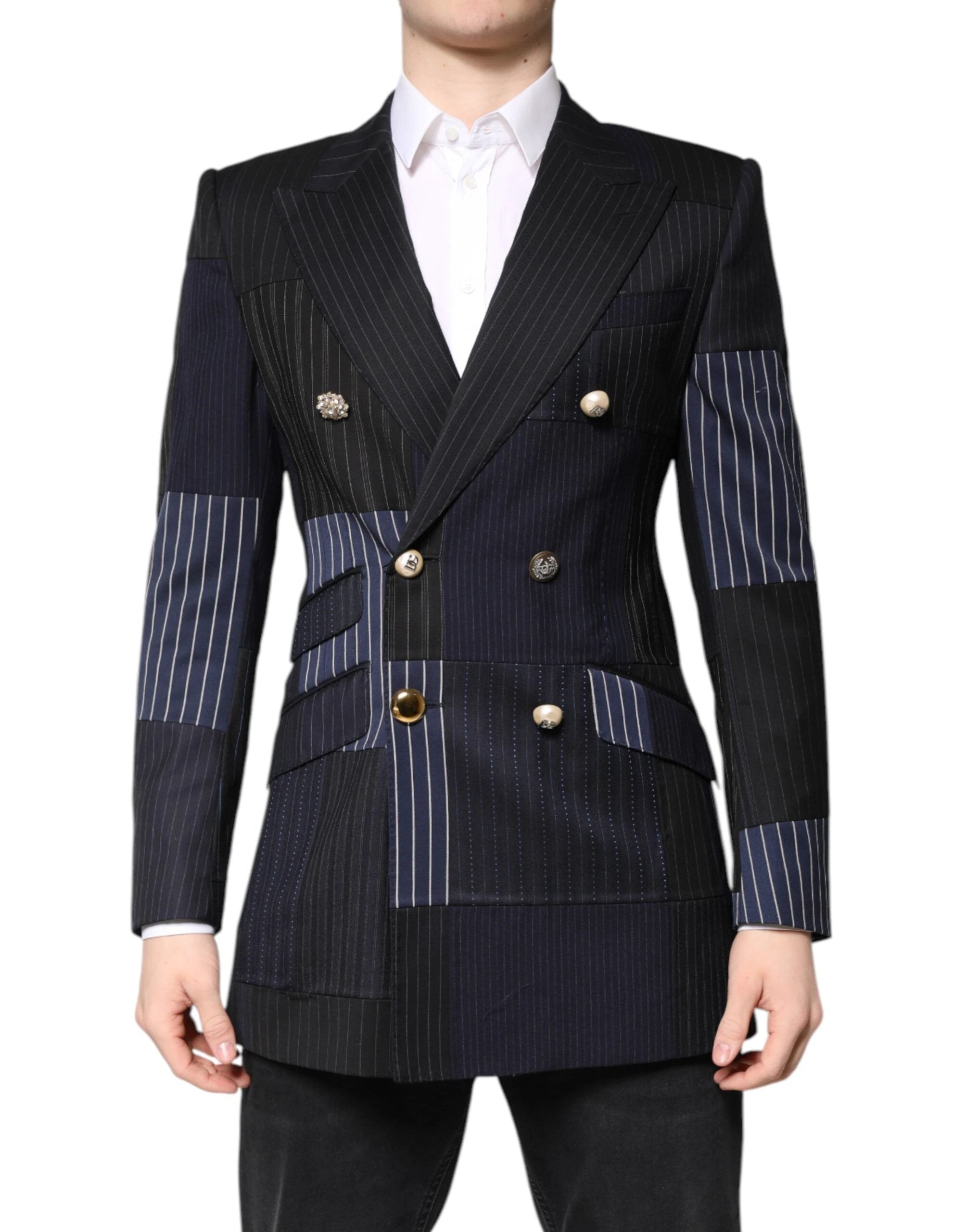 Dolce & Gabbana Multicolor Patchwork Jacket Coat Suit Blazer by Dolce & Gabbana