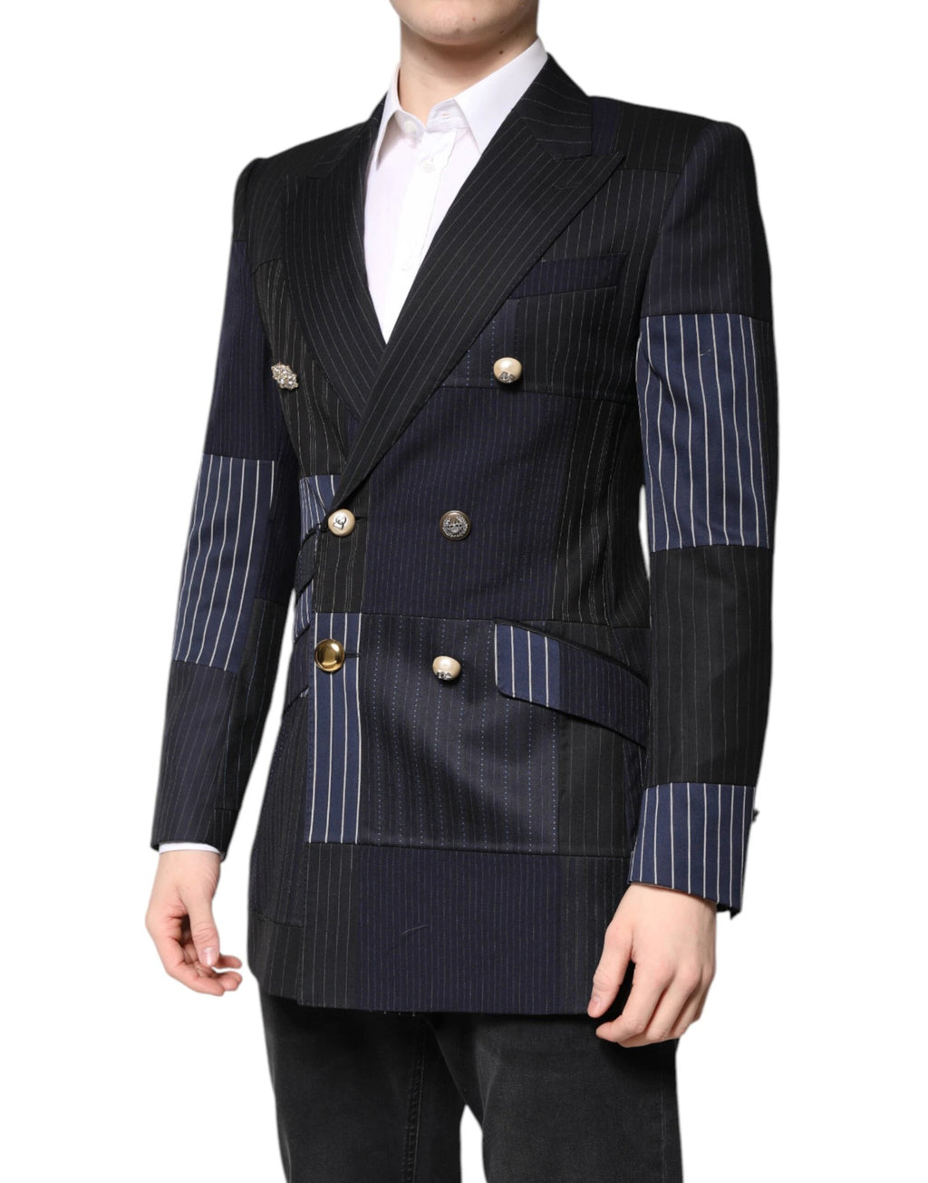 Dolce & Gabbana Multicolor Patchwork Jacket Coat Suit Blazer by Dolce & Gabbana