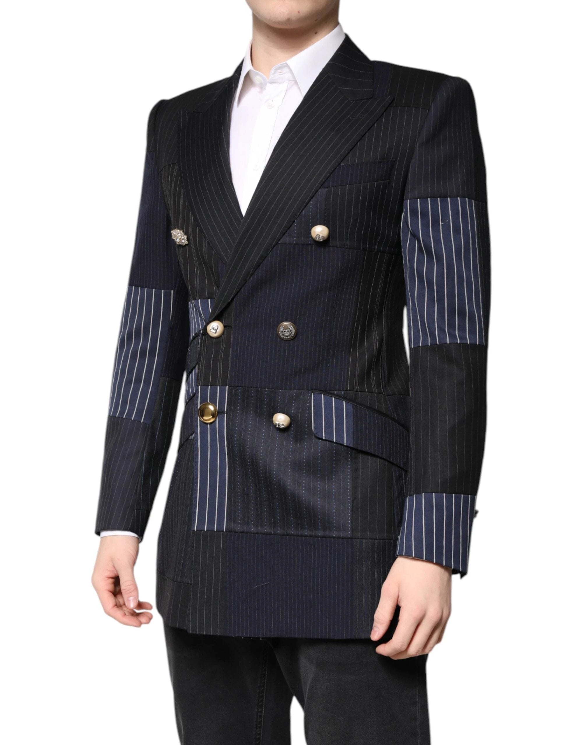 Dolce & Gabbana Multicolor Patchwork Jacket Coat Suit Blazer by Dolce & Gabbana