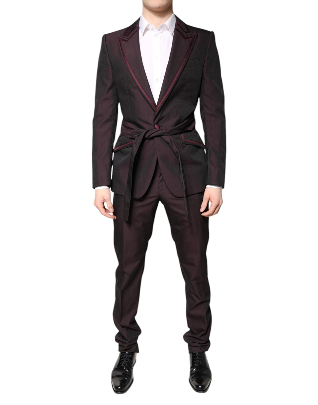 Dolce & Gabbana Maroon Single Breasted Formal 2 Piece Suit by Dolce & Gabbana