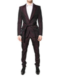 Dolce & Gabbana Maroon Single Breasted Formal 2 Piece Suit by Dolce & Gabbana