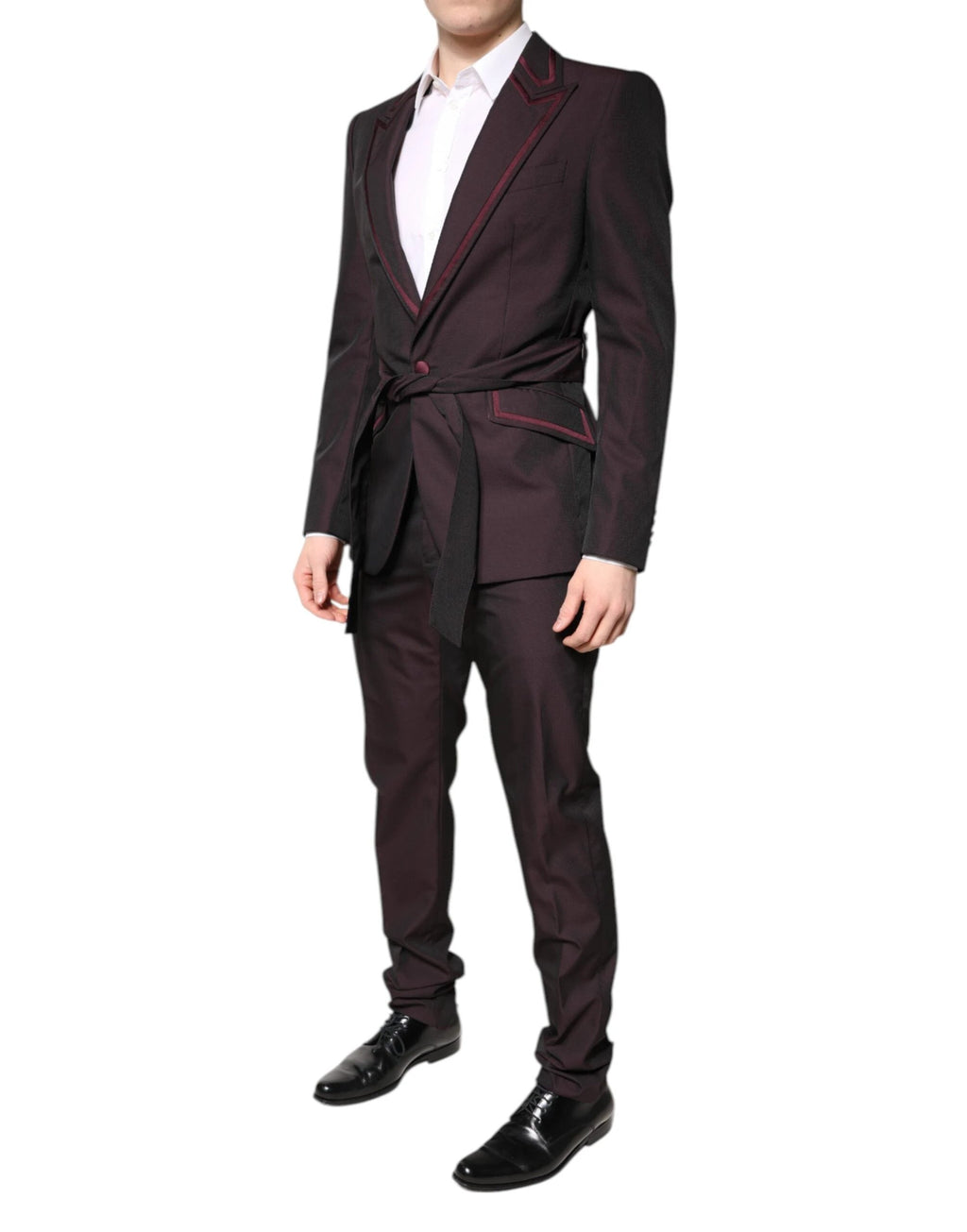 Dolce & Gabbana Maroon Single Breasted Formal 2 Piece Suit by Dolce & Gabbana