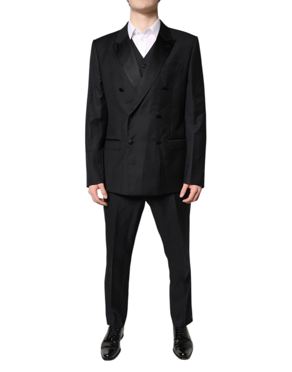 Dolce & Gabbana Black Double Breasted Formal 3 Piece Suit by Dolce & Gabbana