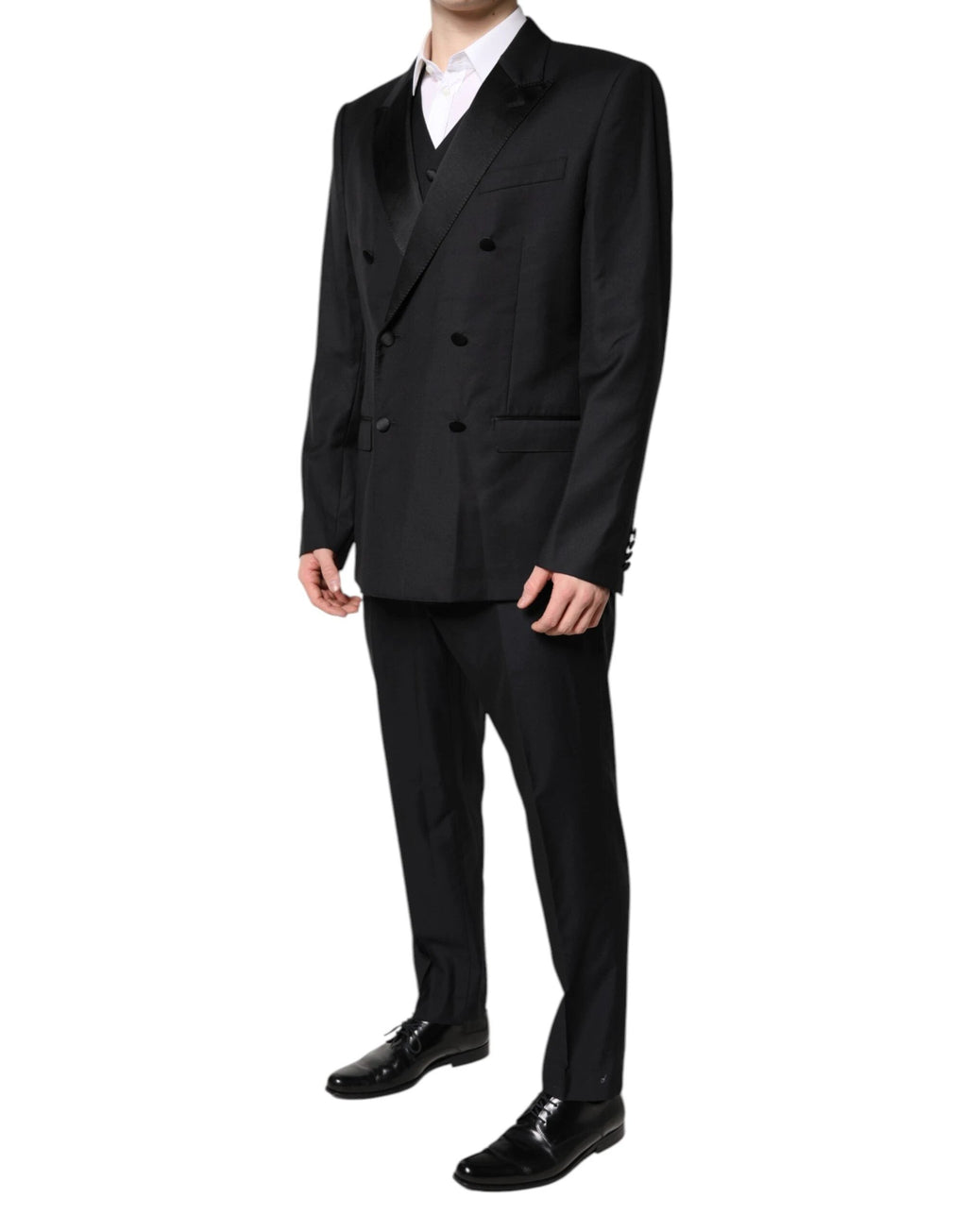 Dolce & Gabbana Black Double Breasted Formal 3 Piece Suit by Dolce & Gabbana