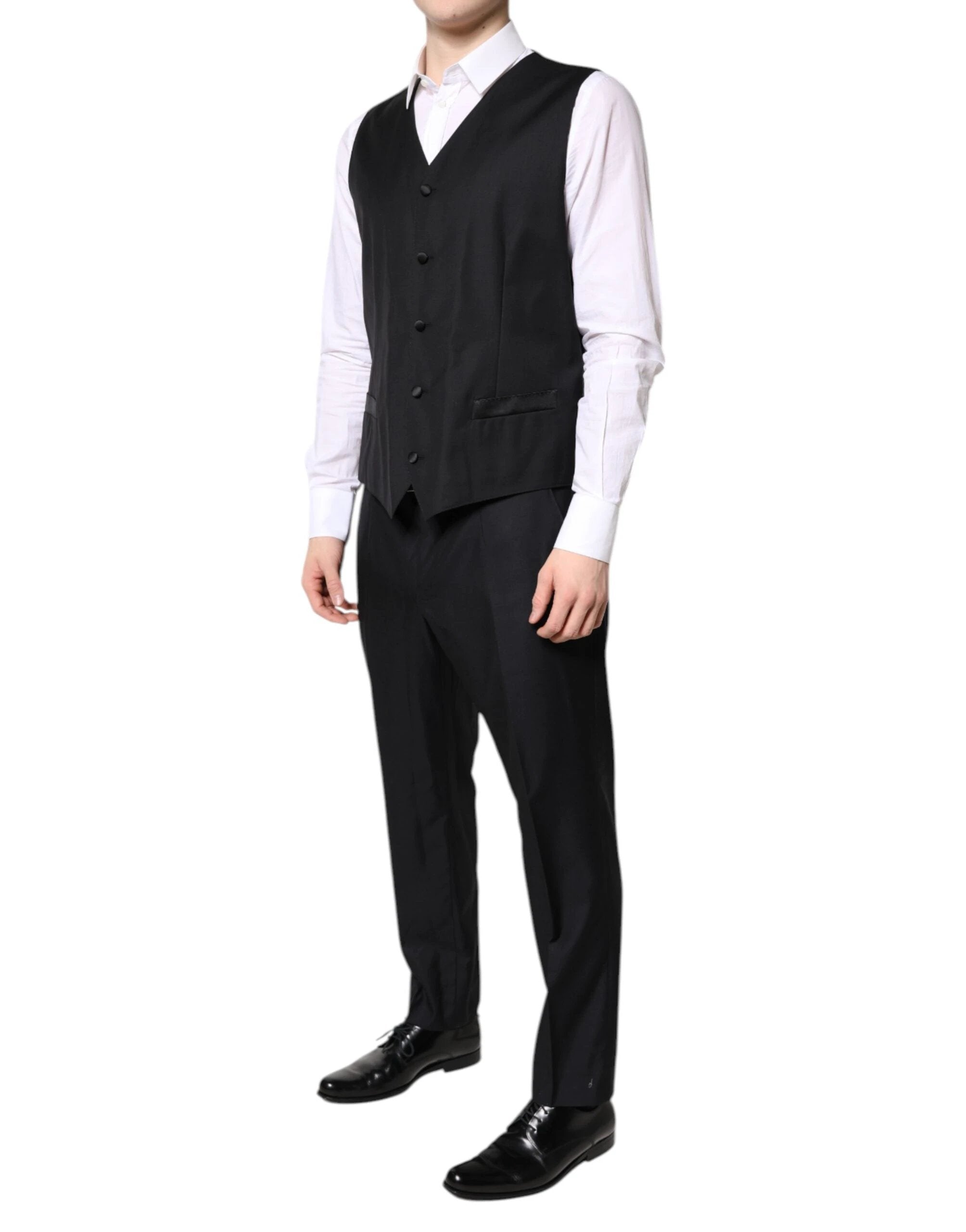 Dolce & Gabbana Black Double Breasted Formal 3 Piece Suit by Dolce & Gabbana