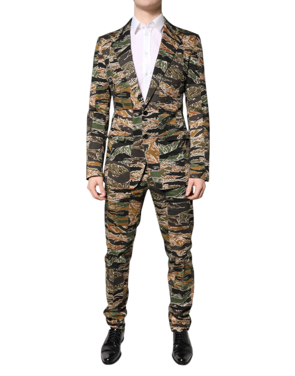 Dolce & Gabbana Multicolor TAORMINA Single Breasted 2 Piece Suit by Dolce & Gabbana