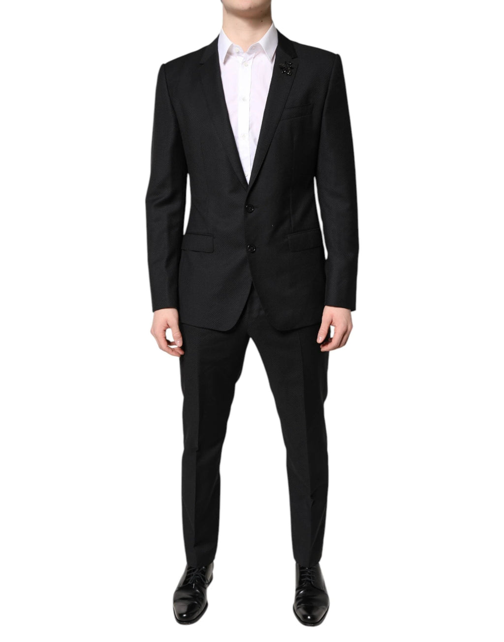 Dolce & Gabbana Black Wool Single Breasted 2 Piece Suit by Dolce & Gabbana