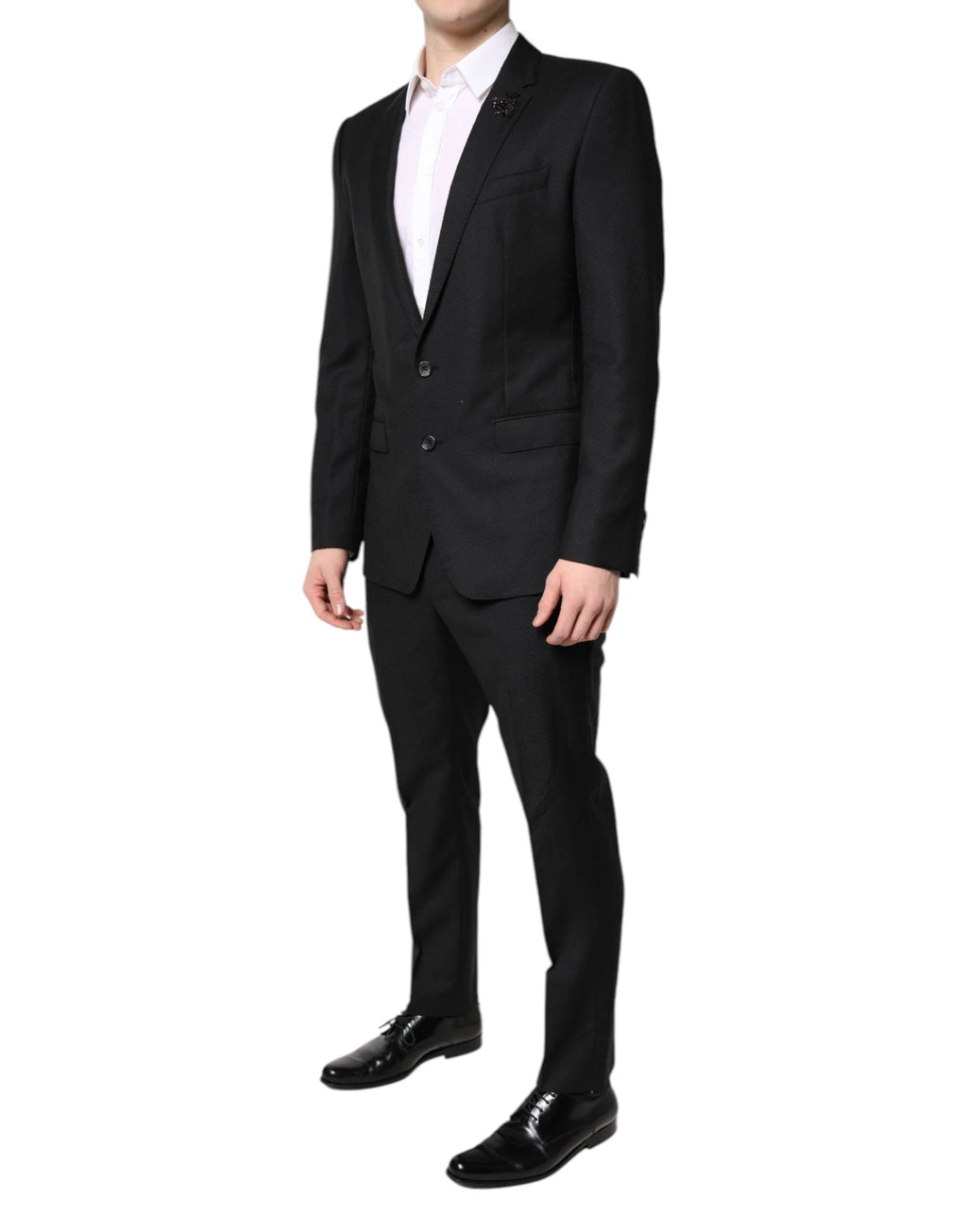 Dolce & Gabbana Black Wool Single Breasted 2 Piece Suit by Dolce & Gabbana