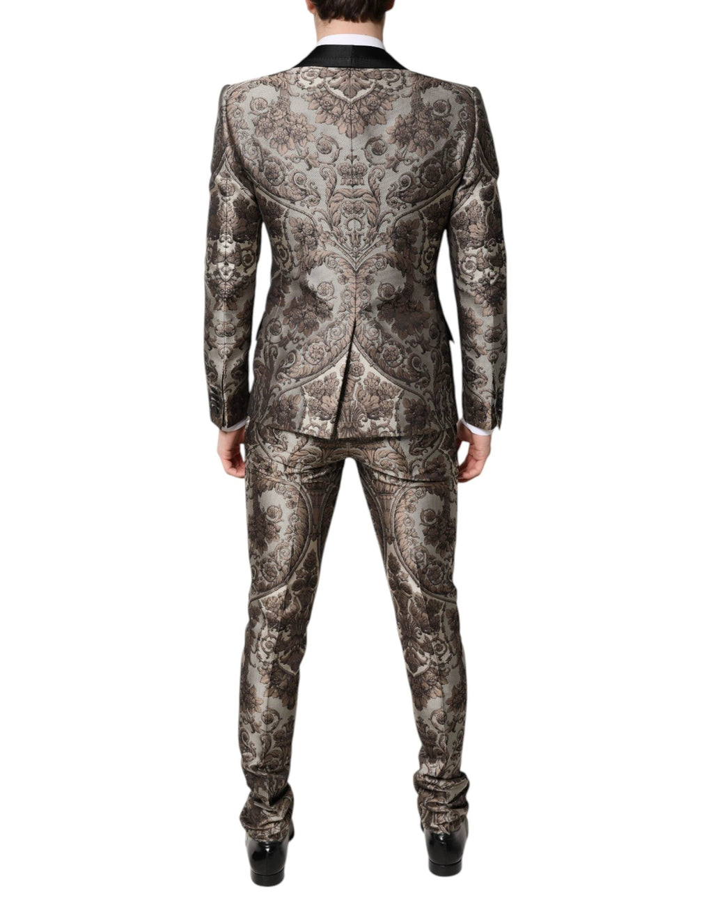 Dolce & Gabbana Multicolor Jacquard Single Breasted 3 Piece Suit by Dolce & Gabbana