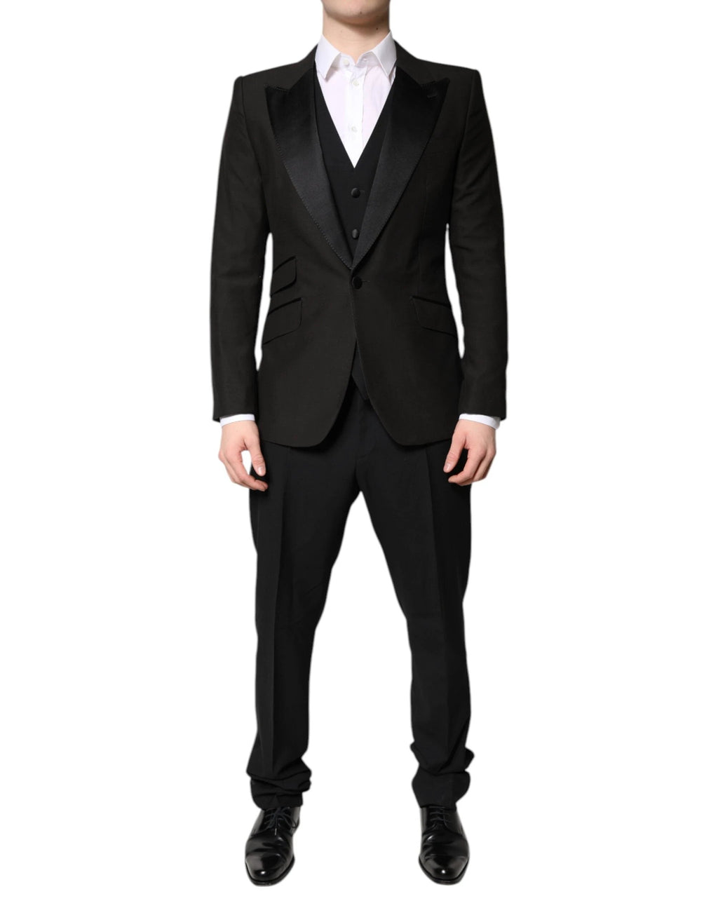 Dolce & Gabbana Black Single Breasted Formal 3 Piece Suit by Dolce & Gabbana