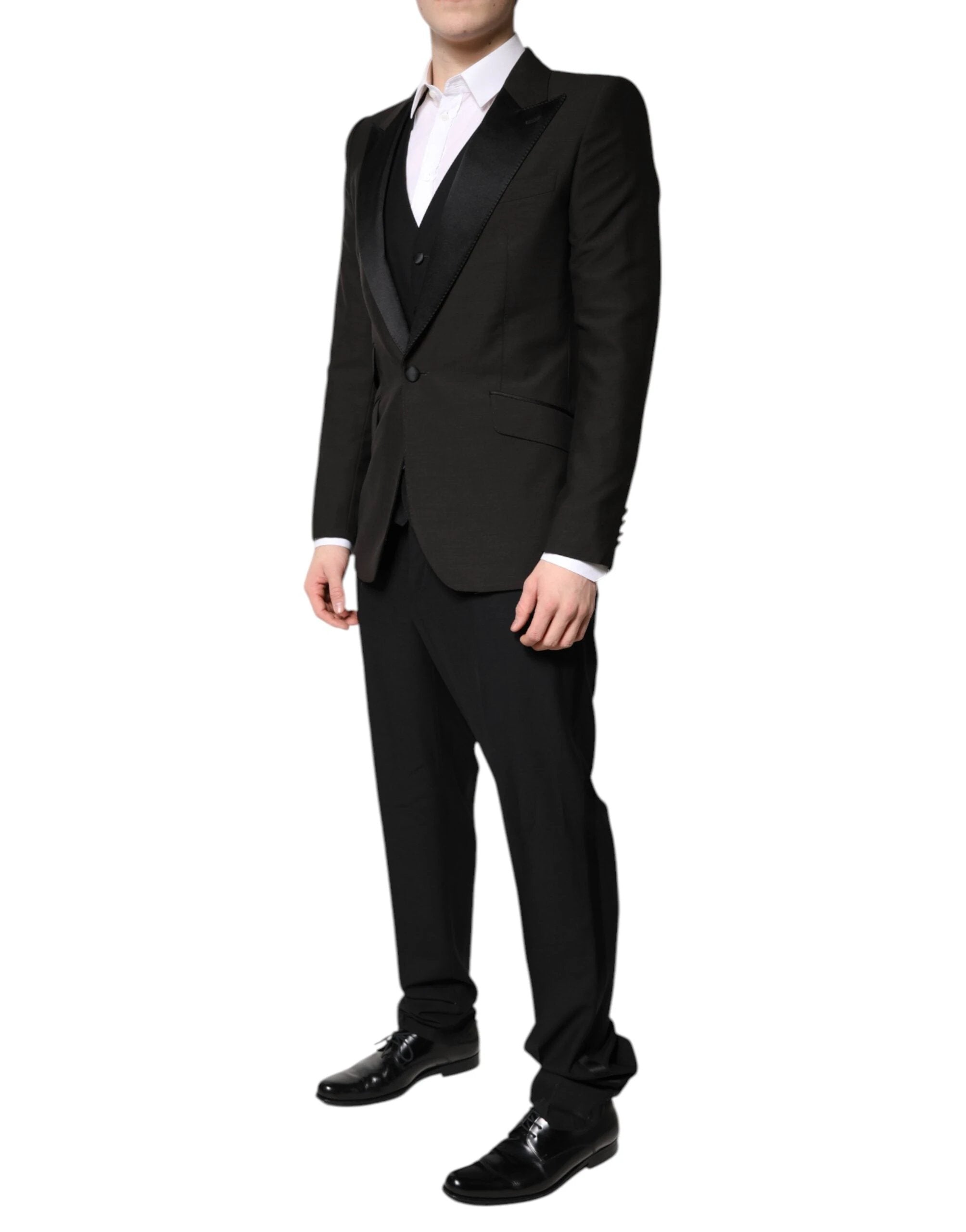 Dolce & Gabbana Black Single Breasted Formal 3 Piece Suit by Dolce & Gabbana
