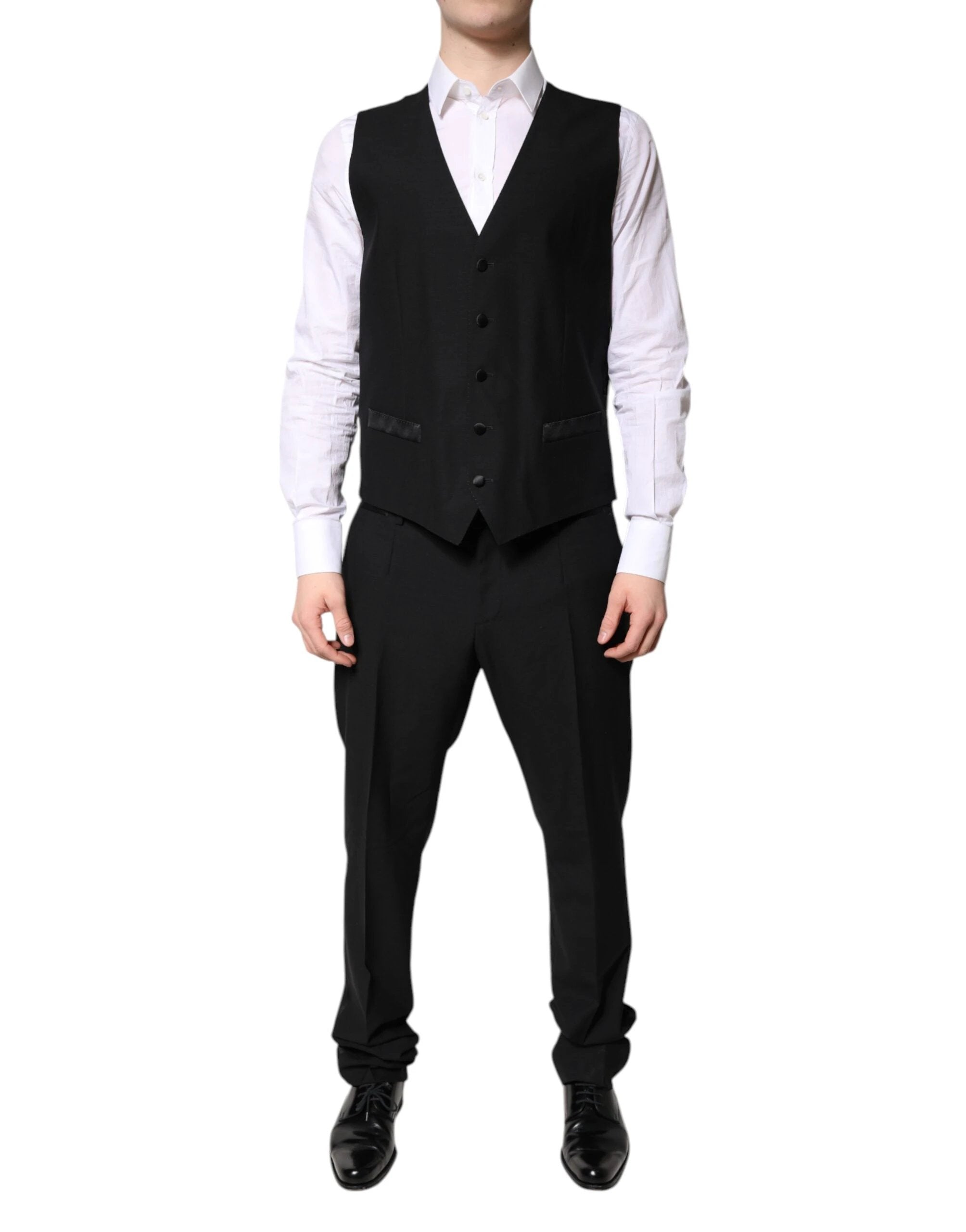 Dolce & Gabbana Black Single Breasted Formal 3 Piece Suit by Dolce & Gabbana