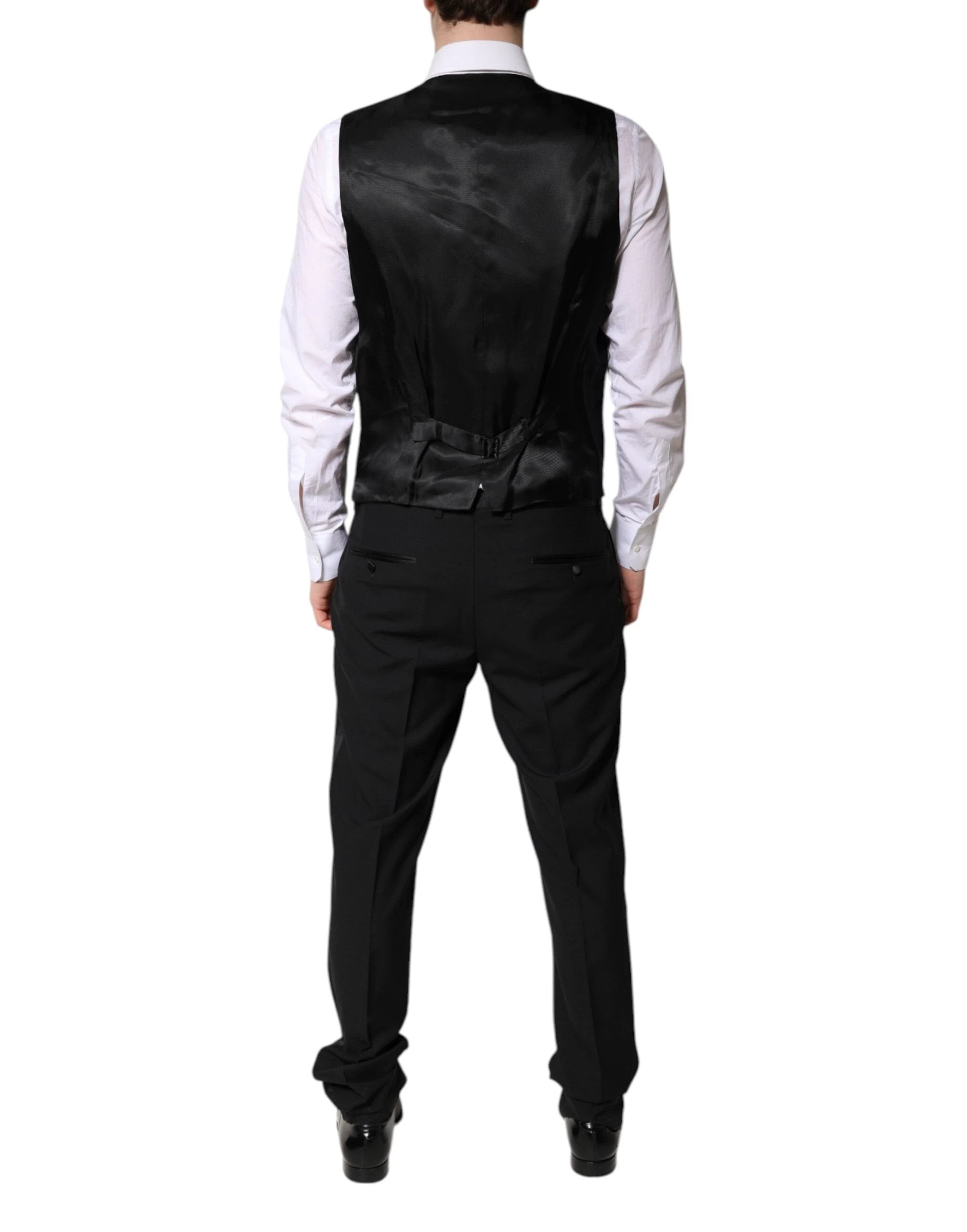Dolce & Gabbana Black Single Breasted Formal 3 Piece Suit by Dolce & Gabbana