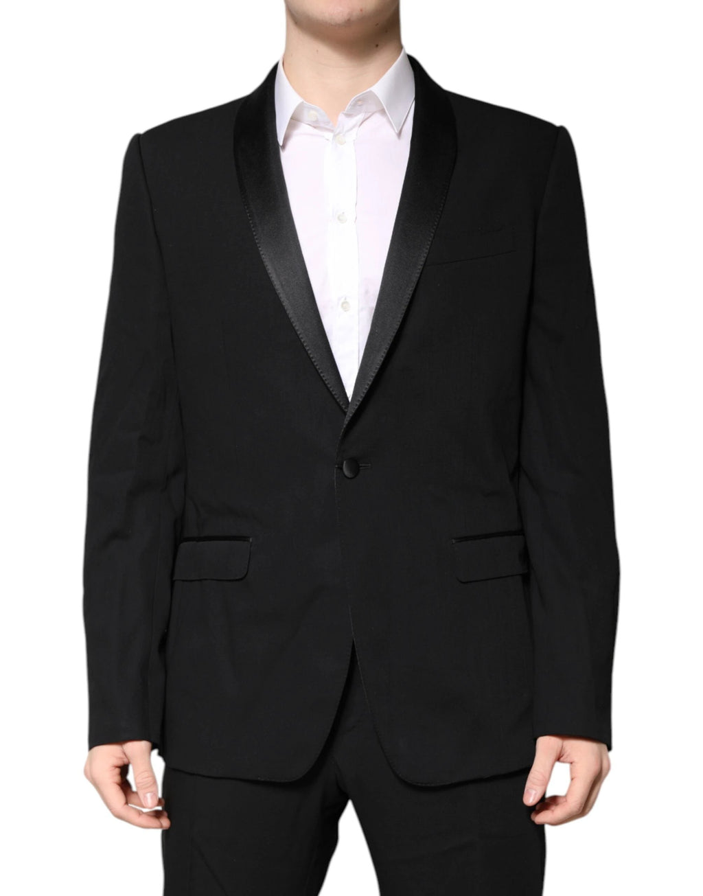 Dolce & Gabbana Black Wool Single Breasted 2 Piece Suit by Dolce & Gabbana