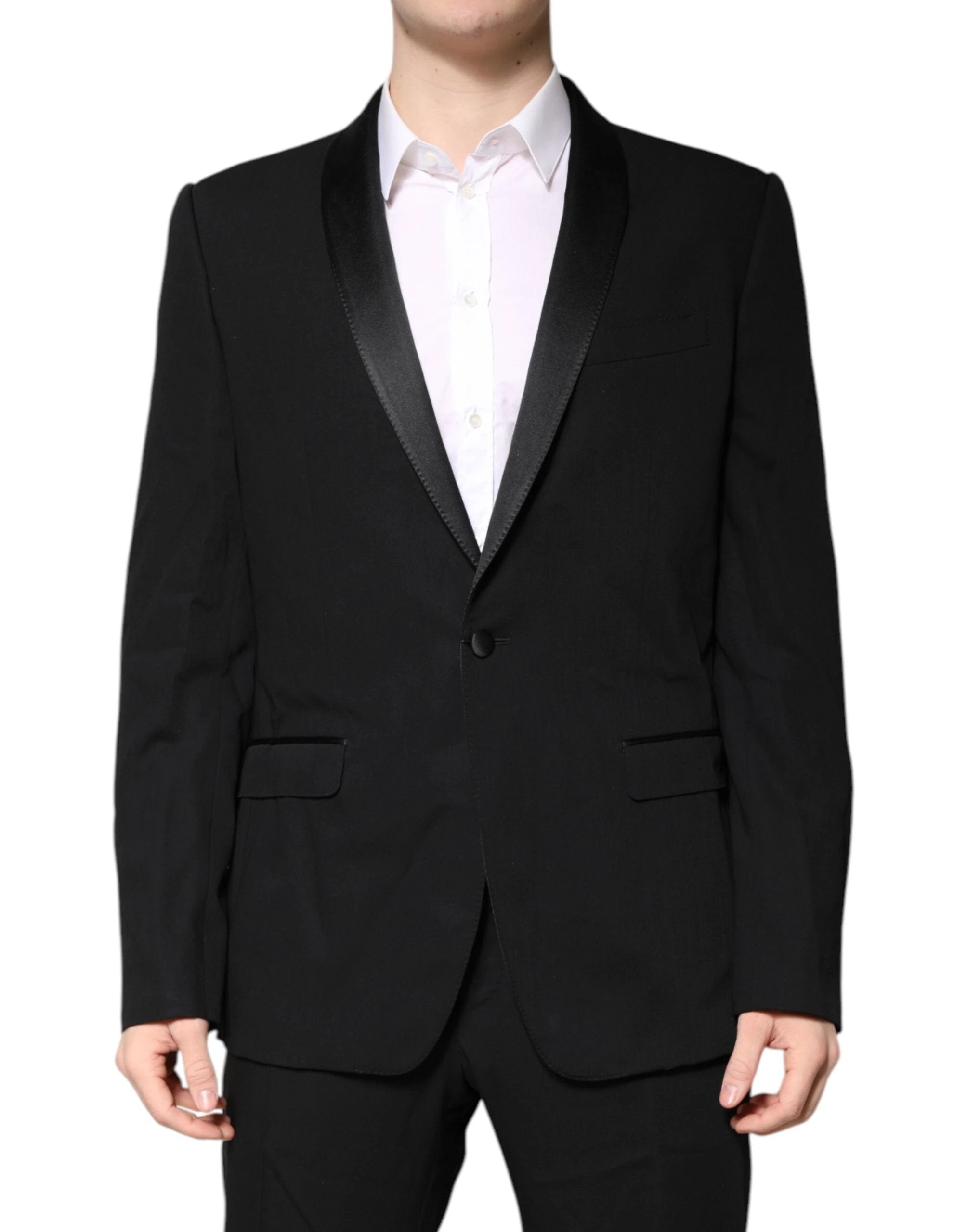 Dolce & Gabbana Black Wool Single Breasted 2 Piece Suit by Dolce & Gabbana