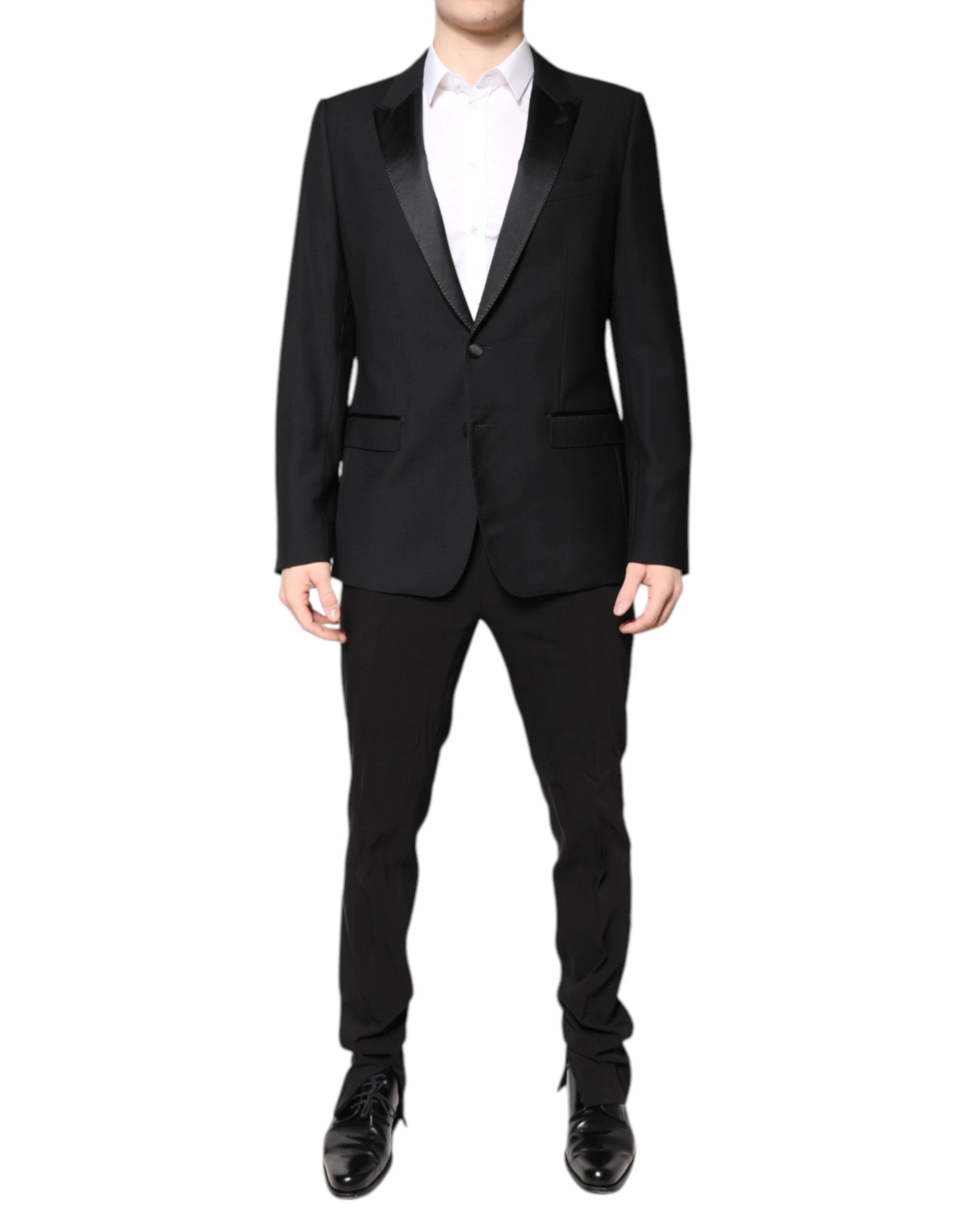 Dolce & Gabbana Black Wool Single Breasted 2 Piece Suit by Dolce & Gabbana