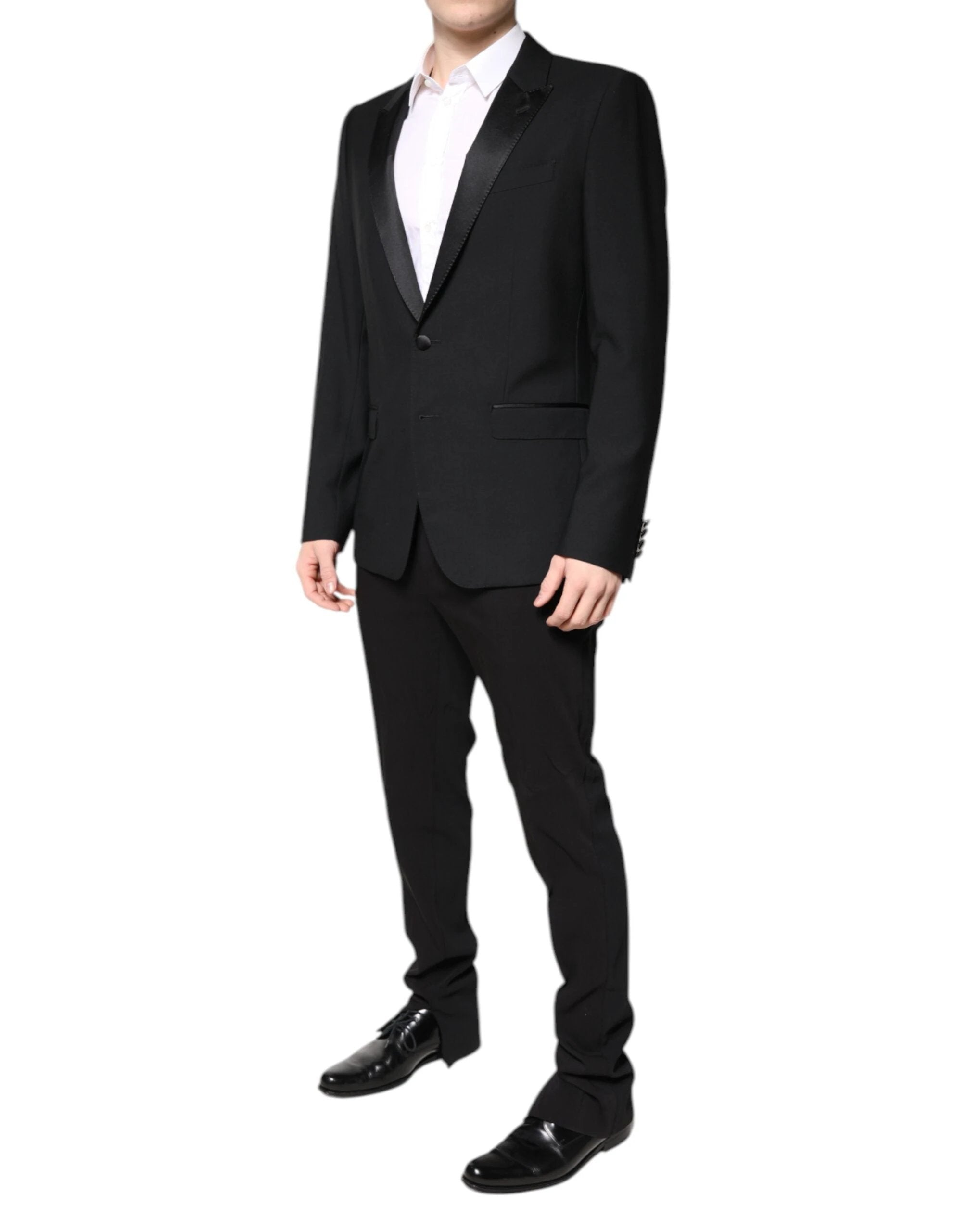 Dolce & Gabbana Black Wool Single Breasted 2 Piece Suit by Dolce & Gabbana