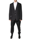 Dolce & Gabbana Black Cotton Single Breasted 2 Piece Suit by Dolce & Gabbana