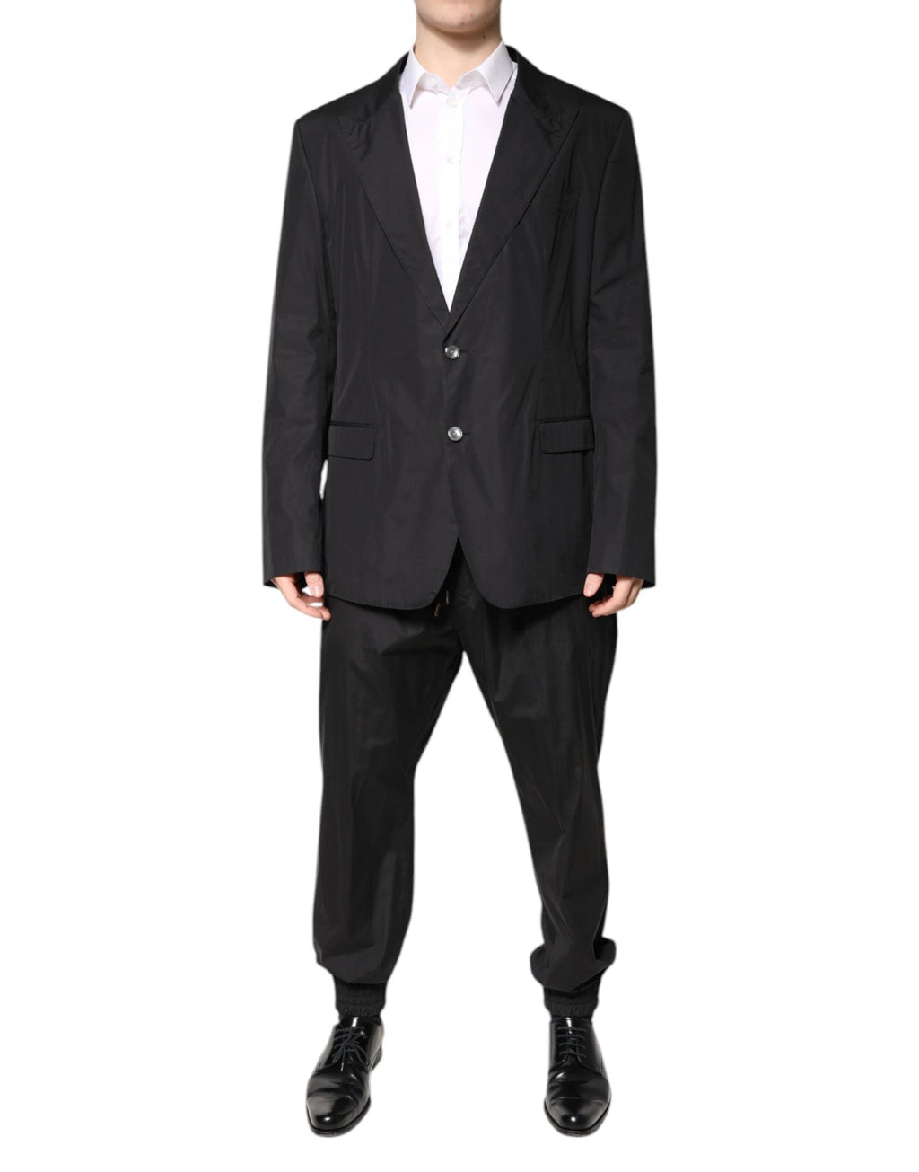 Dolce & Gabbana Black Cotton Single Breasted 2 Piece Suit by Dolce & Gabbana