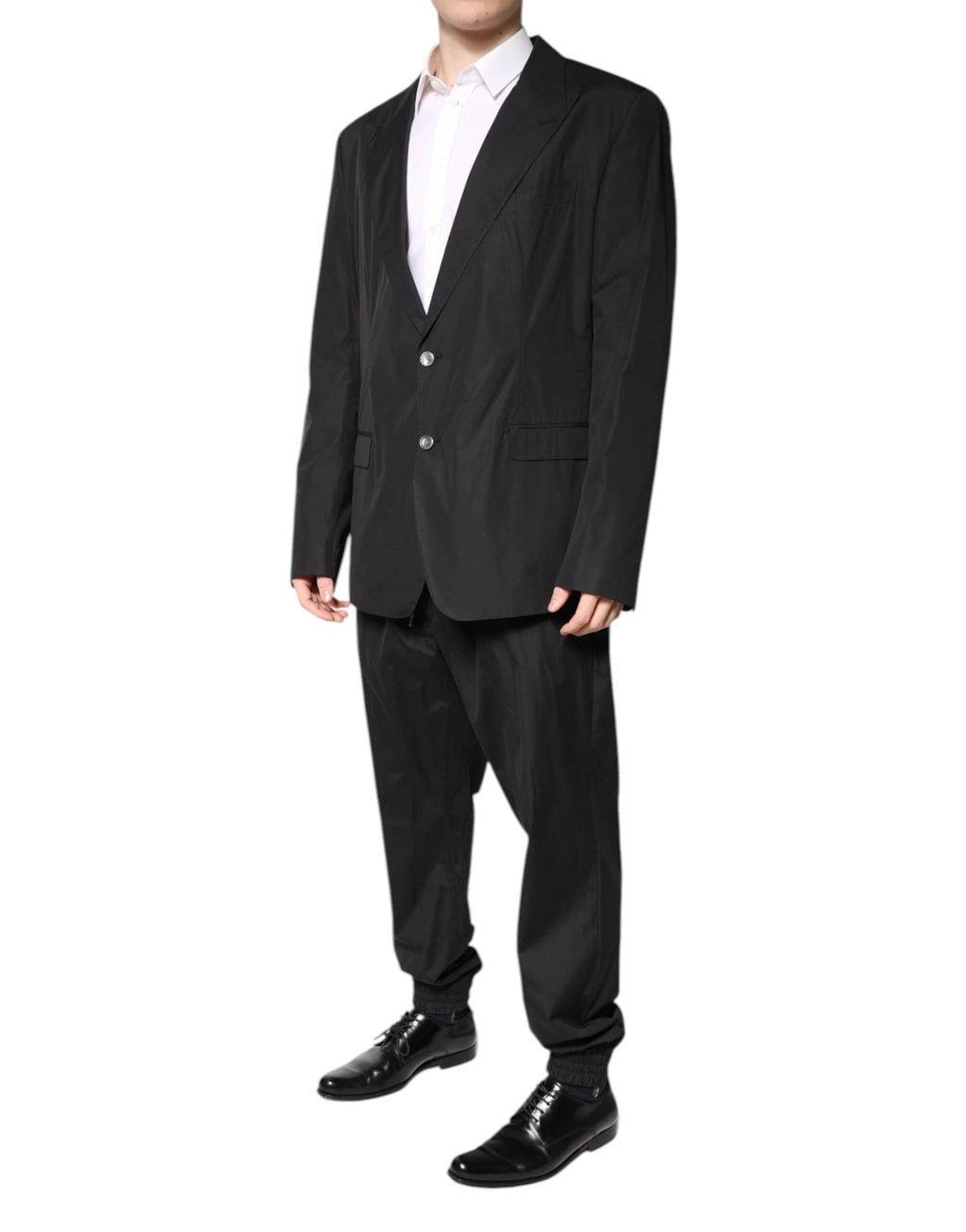 Dolce & Gabbana Black Cotton Single Breasted 2 Piece Suit by Dolce & Gabbana