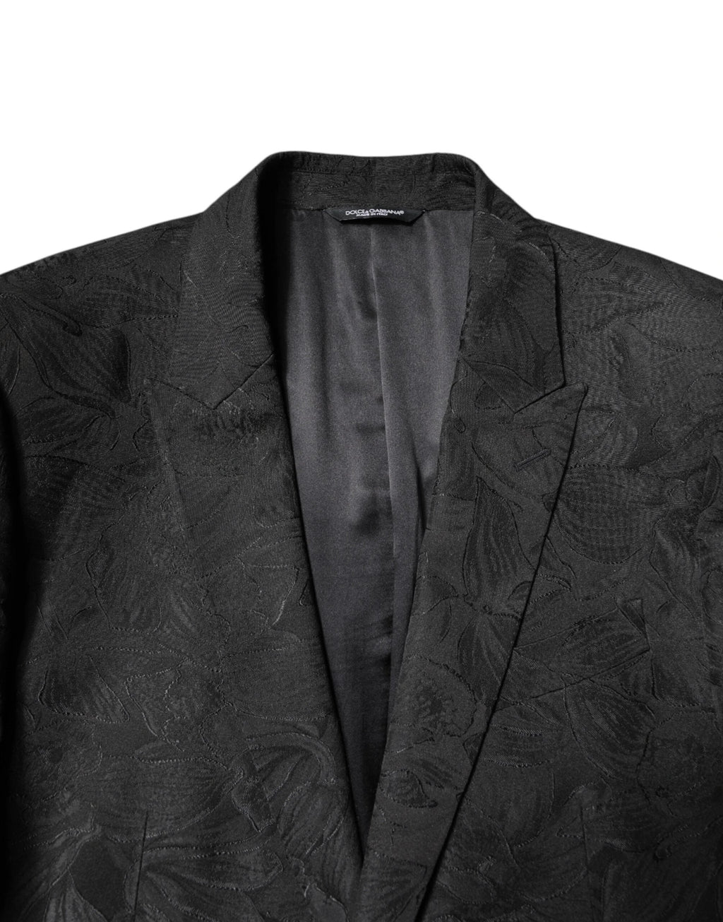 Dolce & Gabbana Black Polyester Floral Jacquard 2 Piece Suit by Dolce & Gabbana