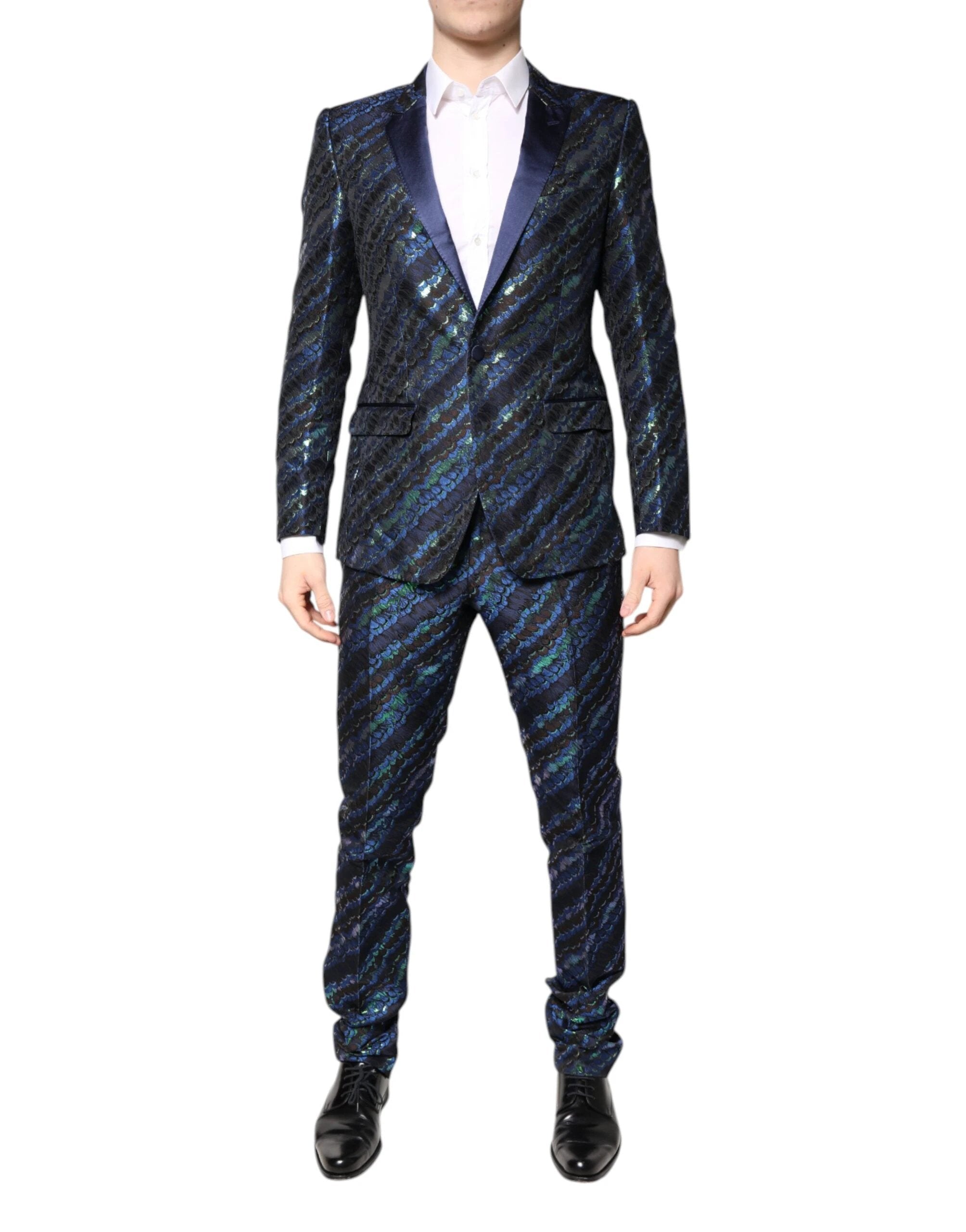 Dolce & Gabbana Multicolor Polyester Jacquard 2 Piece Suit by Dolce & Gabbana