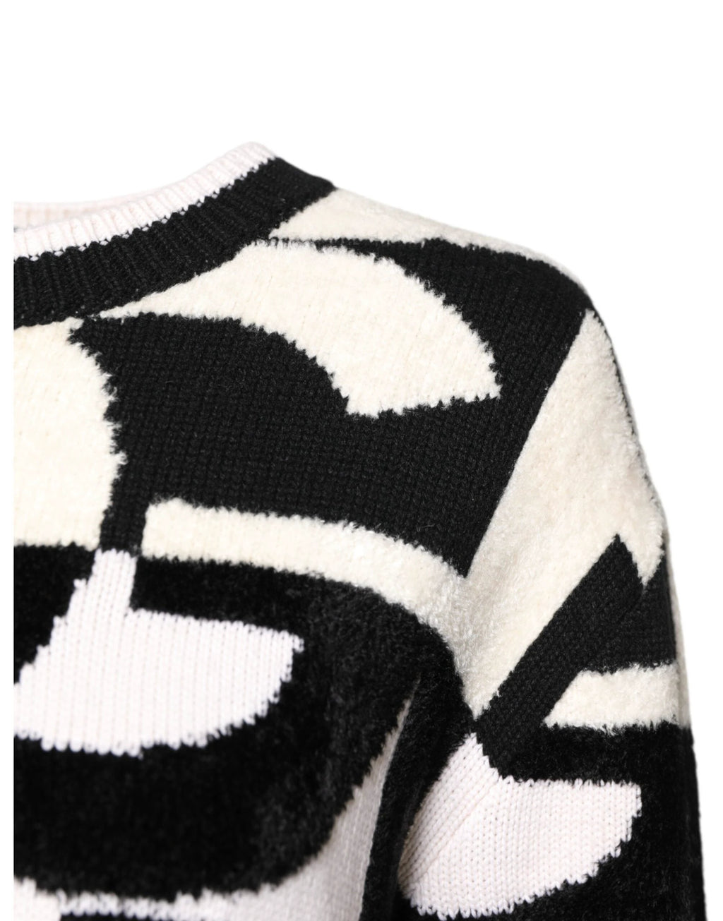 Dolce & Gabbana White Black Logo Print Women Pullover Sweater by Dolce & Gabbana